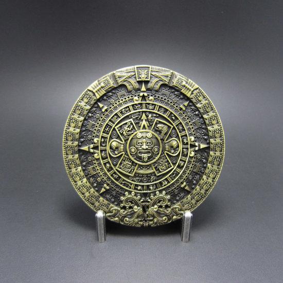 Azteekse Kalender brons Riem Buckle/Gesp, Kleding | Heren, Riemen en Ceinturen, Verzenden