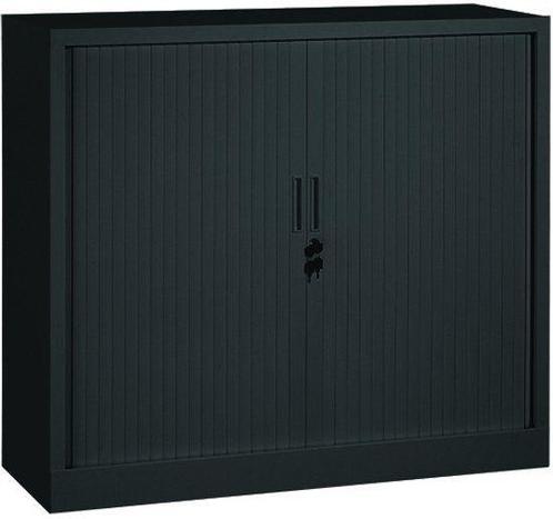 Half hoge roldeurkast zwart STOR 120x43x105, Huis en Inrichting, Kasten | Overige, Ophalen of Verzenden