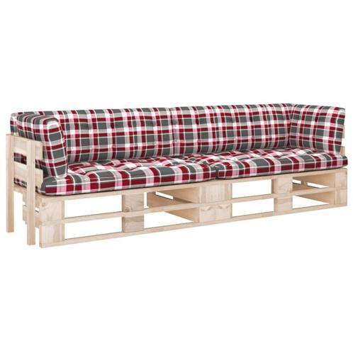 vidaXL Tweezitsbank pallet met kussens geïmpregneerd, Tuin en Terras, Tuinsets en Loungesets, Nieuw, Verzenden