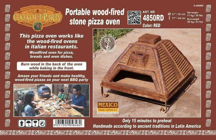 SOL-Y-YO Mexicaanse stenen pizzaoven Yukatan piramide SALE!!, Tuin en Terras, Pizzaovens, Nieuw, Ophalen