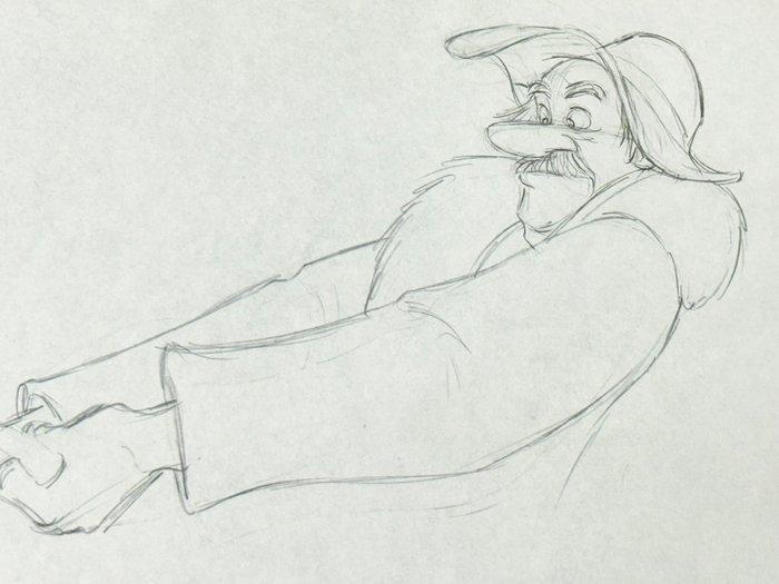 Walt Disney - Oorspronkelijke animatie tekening van Amos (40, Verzamelen, Disney