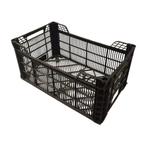 Zwarte kunststof agrikrat 500x300x240 mm, geperforeerd,, Ophalen of Verzenden