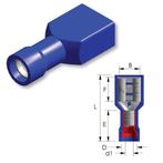 Tirex automotive Vlakstekkerhuls BLAUW 6,3 mm geïsoleerd,, Auto diversen, Ophalen of Verzenden, Nieuw