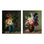 Georges Viard (1805-1848) - Vaso rosso con fiori - Vaso blu