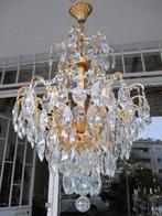 Kroonluchter - Kristal, Verguld messing - Antieke kristallen, Antiek en Kunst, Antiek | Lampen