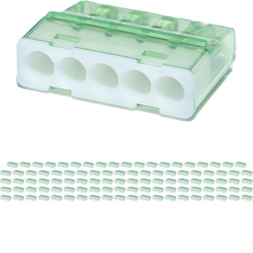 Lasklem - Vintex - 5 Polig - 0.2-2.5 mm2 - Wit - 100 Stuks, Doe-het-zelf en Verbouw, Elektra en Kabels, Nieuw, Ophalen of Verzenden