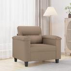 vidaXL Fauteuil 60 cm kunstleer cappuccinokleurig, Huis en Inrichting, Banken | Bankstellen, Eenpersoons, Verzenden, Nieuw, Leer