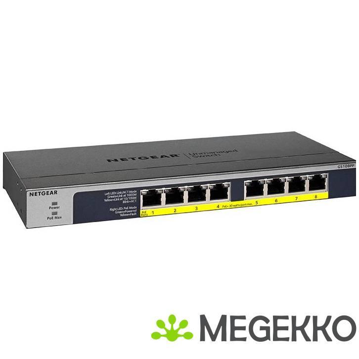 Netgear GS108PP, Computers en Software, Netwerk switches, Nieuw, Verzenden