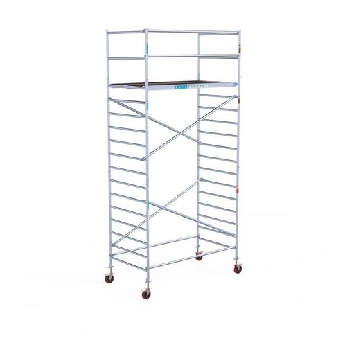 Rolsteiger Euroscaffold Budget 135x250 6,2m werkhoogte, Doe-het-zelf en Verbouw, Steigers, Rolsteiger of Kamersteiger, Nieuw, 5 meter of hoger