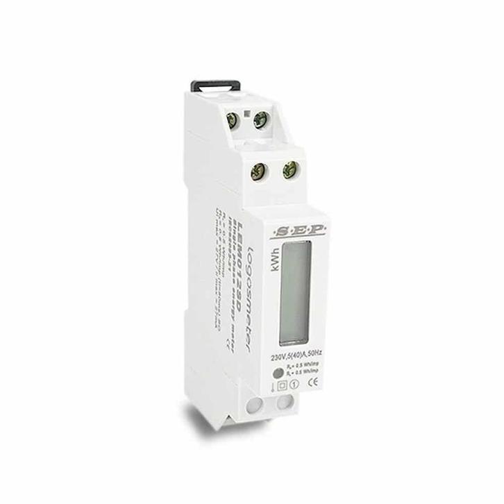 SEP kWh meter 1 fase 40A digitaal met Puls - LEM012SD, Doe-het-zelf en Verbouw, Elektra en Kabels, Ophalen of Verzenden