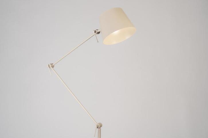 Rietveld Vloerlampen - Beige, Zand - Metaal, Huis en Inrichting, Lampen | Vloerlampen, Verzenden