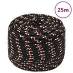 vidaXL Boot touw 12 mm 25 m polypropyleen zwart, Verzenden, Nieuw