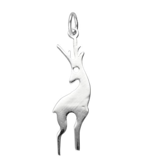 Zilveren Hert Ree abstract ketting hanger, Sieraden, Tassen en Uiterlijk, Kettinghangers, Verzenden