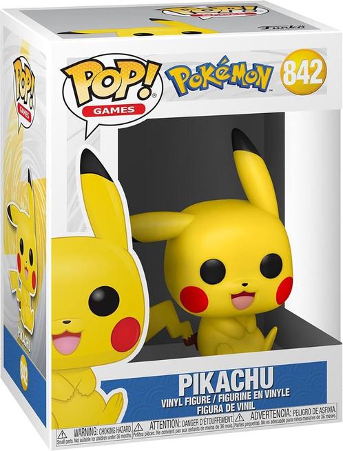 Funko Pop! - Pokemon Pikachu (Sitting) #842 | Funko - Hobby, Verzamelen, Poppetjes en Figuurtjes, Nieuw, Verzenden