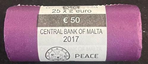 Malta. 2 Euro 2017 Vrede (25 stuks) in zichtrol (Zonder, Postzegels en Munten, Munten | Europa | Euromunten