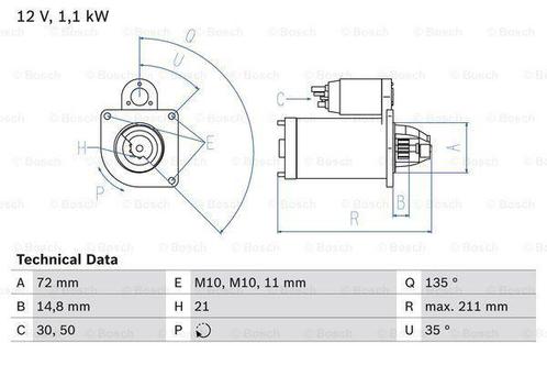 Startmotor / Starter FORD ESCORT VI,Turnier (1.3), Auto-onderdelen, Motor en Toebehoren, Nieuw, Ophalen of Verzenden