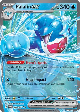 Palafin ex 061/167 Twilight Masquerade, Hobby en Vrije tijd, Verzamelkaartspellen | Pokémon, Losse kaart, Nieuw, Foil, Ophalen of Verzenden