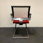 Ahrend 240 Vergaderstoel met kunststof rug, antraciet - rood, Gebruikt, Zwart, Ophalen of Verzenden, Eén