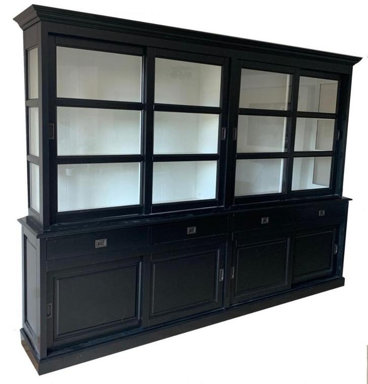 Buffetkast zwart Akkrum 300cm, Huis en Inrichting, Kasten | Buffetkasten, Ophalen of Verzenden
