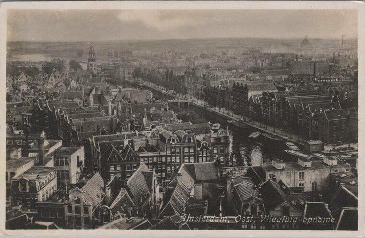 AMSTERDAM - Oost, Vliegtuig-Opname, Verzamelen, Ansichtkaarten | Nederland, Verzenden