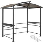 Barbecue-overkapping Asado 2,4x1,5x2,34m - grijs, Verzenden, Nieuw
