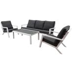 Malaga stoel-bank loungeset 4-delig wit aluminium, Nieuw, Ophalen of Verzenden, Aluminium