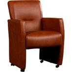 Leren eetkamerstoel Pleasure - Granada Savannah (cognac) -, Huis en Inrichting, Stoelen, Overige kleuren, Nieuw, Ophalen of Verzenden