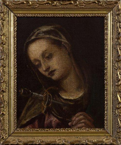 Italiaanse school (XVII) - Madonna addolorata, Antiek en Kunst, Kunst | Schilderijen | Klassiek