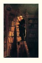 Kunstdruk Carl Spitzweg - Der Bücherwurm 61x91cm, Huis en Inrichting, Verzenden, Nieuw