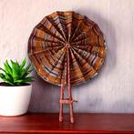 Afrikaanse handwaaier - Ankara print waaier - Kwamena - Brui, Huis en Inrichting, Woonaccessoires | Wanddecoraties, Ophalen of Verzenden