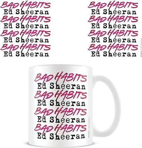 Ed Sheeran - Bad Habits - Mok officiële merchandise, Verzamelen, Muziek, Artiesten en Beroemdheden, Gebruiksvoorwerp, Nieuw, Ophalen of Verzenden