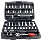 Doppenset - Doppendoos - 1/4 Duims - Gereedschapsset - Ratel, Auto diversen, Autogereedschap, Ophalen of Verzenden, Nieuw