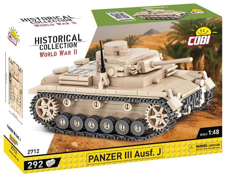 Cobi WW2 2712 - Panzer III Ausf J (Leger bouwsets), Kinderen en Baby's, Speelgoed | Bouwstenen, Nieuw, Verzenden