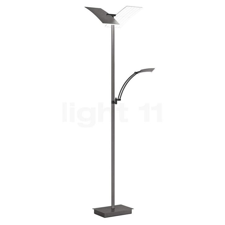 Hell Andy Vloerlamp LED 2-lichts, brons mat (Staande lampen), Huis en Inrichting, Lampen | Vloerlampen, Nieuw, Verzenden