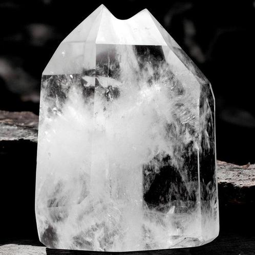 De Tweelingtorens - Dubbelpunt Kristalkwarts - Houtsnede, Verzamelen, Mineralen en Fossielen
