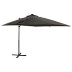 vidaXL Zweefparasol met paal en LED-verlichting 250 cm, Tuin en Terras, Parasols, Verzenden, Nieuw, 2 tot 3 meter, Zweefparasol