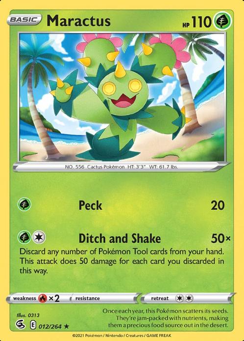 Maractus 012/264 (Fusion Strike), Hobby en Vrije tijd, Verzamelkaartspellen | Pokémon, Losse kaart, Nieuw, Foil, Ophalen of Verzenden