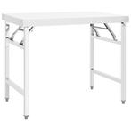 vidaXL Keukenwerktafel inklapbaar 100x60x80 cm roestvrij, Verzenden