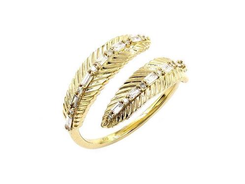 Ring - 14 karaat Geel goud Diamant (Natuurlijk), Sieraden, Tassen en Uiterlijk, Ringen