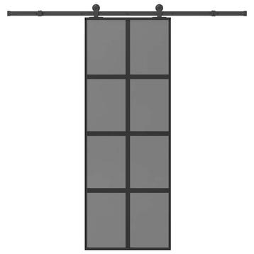 vidaXL Schuifdeur met beslag 76x205 cm gehard glas en beschikbaar voor biedingen