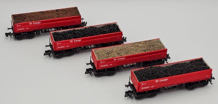 Minitrix N - 15209K - Modeltrein goederenwagon (4) - Vier, Hobby en Vrije tijd, Modeltreinen | N-Spoor