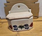 Boerenbont Zoutbakje aardewerk met houten deksel, Verzenden, Nieuw