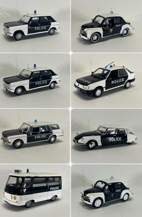 Norev 1:43 - Modelauto (8) - Renault 4CV Police; Simca 1100, Hobby en Vrije tijd, Modelauto's | 1:5 tot 1:12