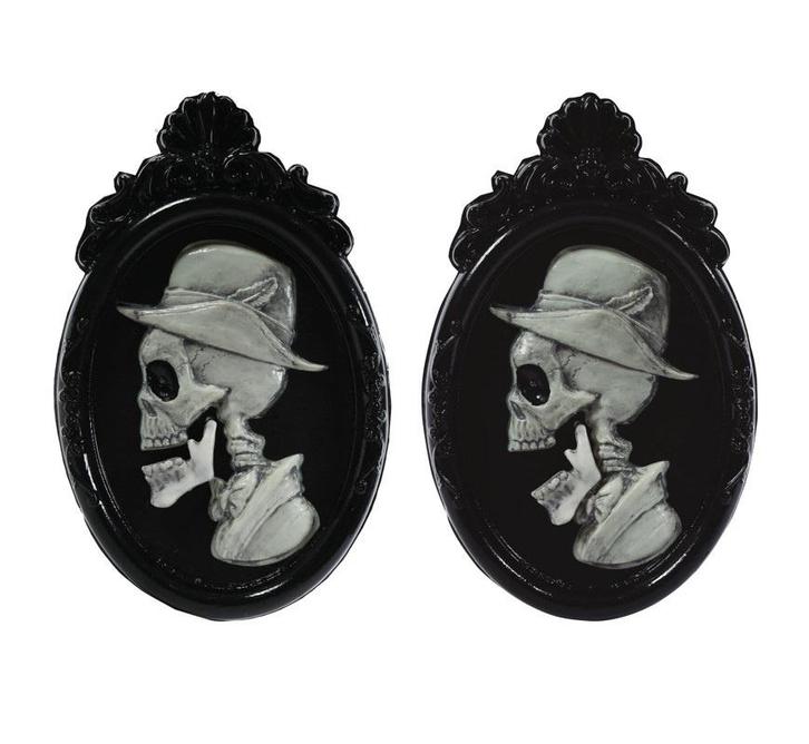 Halloween Schedelportret 45cm, Hobby en Vrije tijd, Feestartikelen, Nieuw, Verzenden