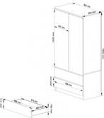 kledingkast Antraciet 90 cm 2 lades (Kledingkasten), Huis en Inrichting, Kasten | Kledingkasten, Met lade(s), Verzenden, Nieuw