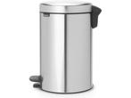 Brabantia NewIcon Prullenbak - 12 liter - Matt Steel, Verzenden, Zo goed als nieuw