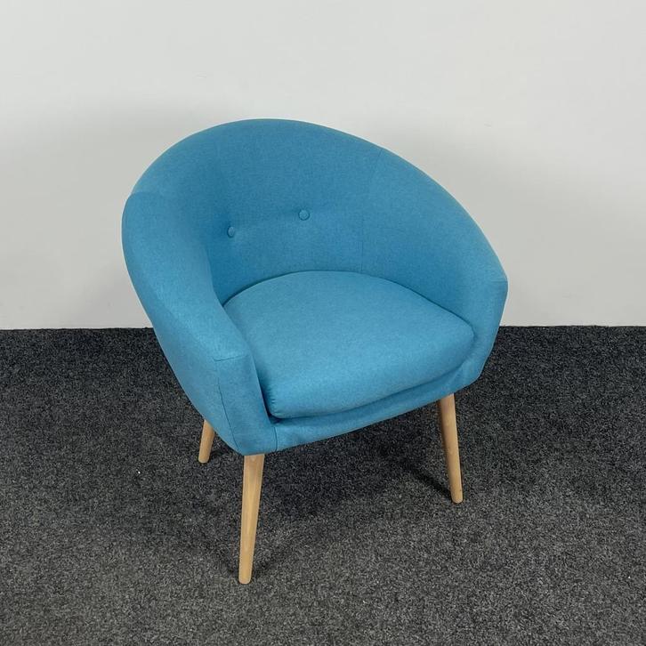Aventy Fauteuil - Blauw, Huis en Inrichting, Stoelen, Blauw, Gebruikt, Ophalen of Verzenden