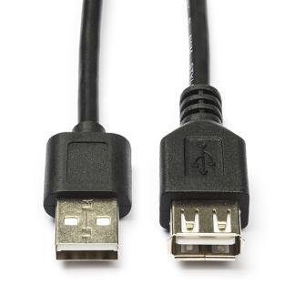 USB verlengkabel | 2 meter | USB 2.0 (100% koper), Computers en Software, Pc- en Netwerkkabels, Nieuw, Verzenden