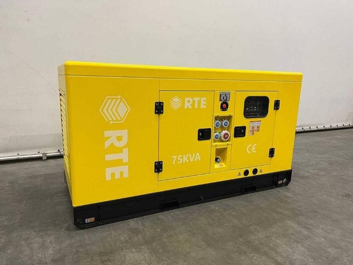 Veiling: Generator RTE 7747 Diesel 75kVA 2025 Nieuw, Zakelijke goederen, Machines en Bouw | Aggregaten, Ophalen