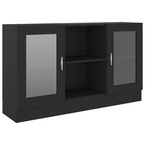 Zwarte Vitrinekast - OP=OP - Ruimtebesparend 120cm, Huis en Inrichting, Kasten | Vitrinekasten, 25 tot 50 cm, Nieuw, Minder dan 100 cm